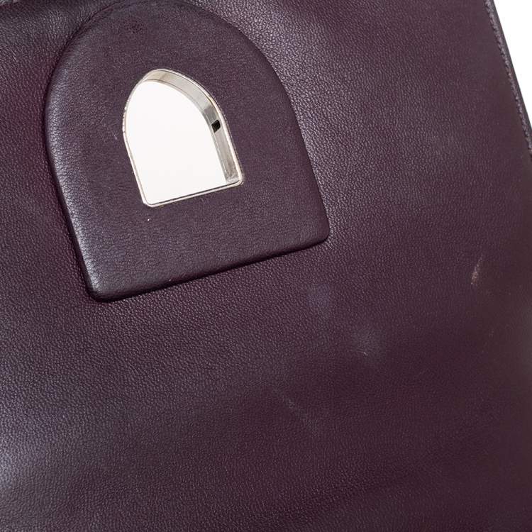 Pre Owned Dior Burgundy Ceramic Effect Leather Diorama Club Shoulder Bag