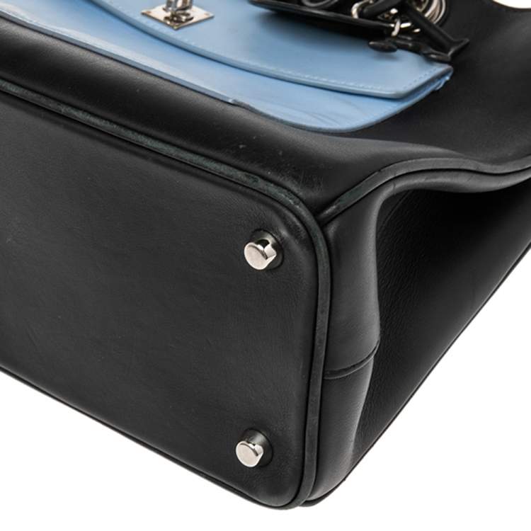 Pre Owned Dior Tri Color Leather Diorissimo Pocket Tote