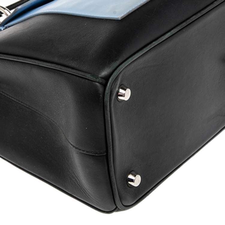 Pre Owned Dior Tri Color Leather Diorissimo Pocket Tote
