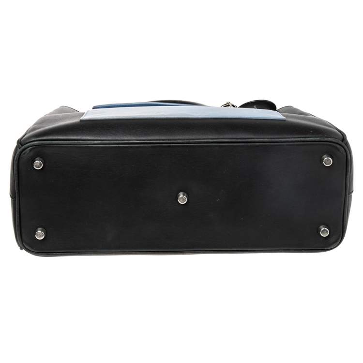 Pre Owned Dior Tri Color Leather Diorissimo Pocket Tote