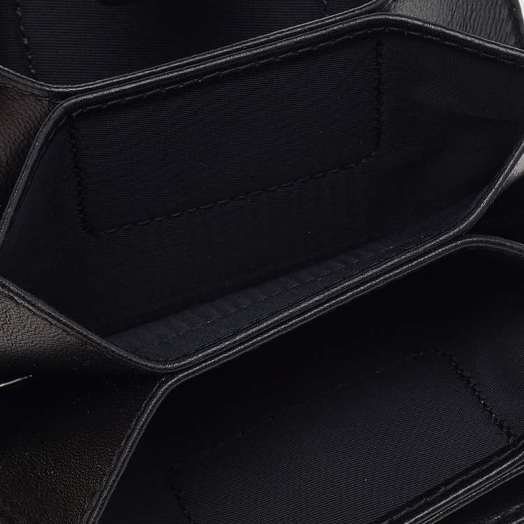 Pre Owned Dior Black Cannage Leather Lady Dior 5 Gusset Card Holder