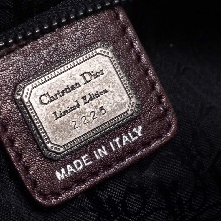 مملوكة مسبقًا Dior Dark Brown Woven Leather Limited Edition Samourai Armour Frame Bag