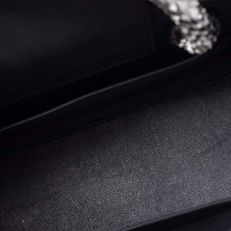 Pre Owned Dior Metallic Silver Python Mini Diorever Tote