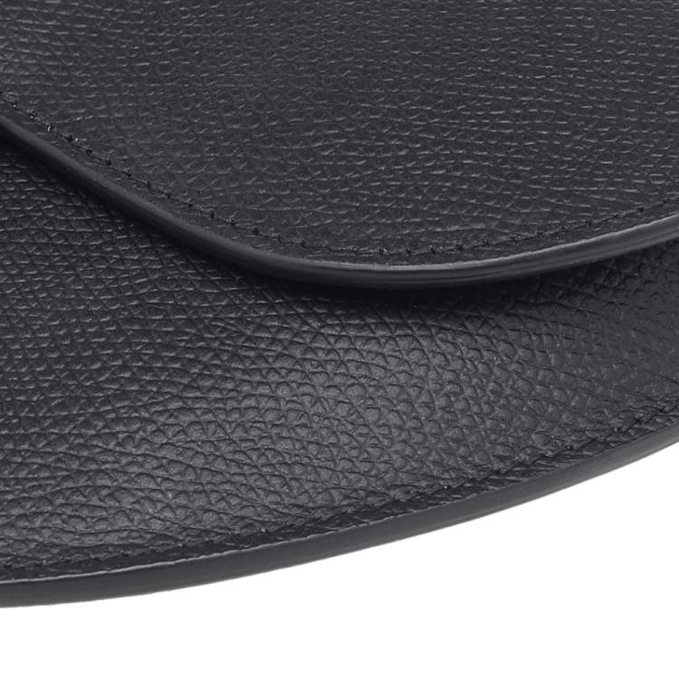 Pre Owned Dior Black Leather Saddle Belt Bag