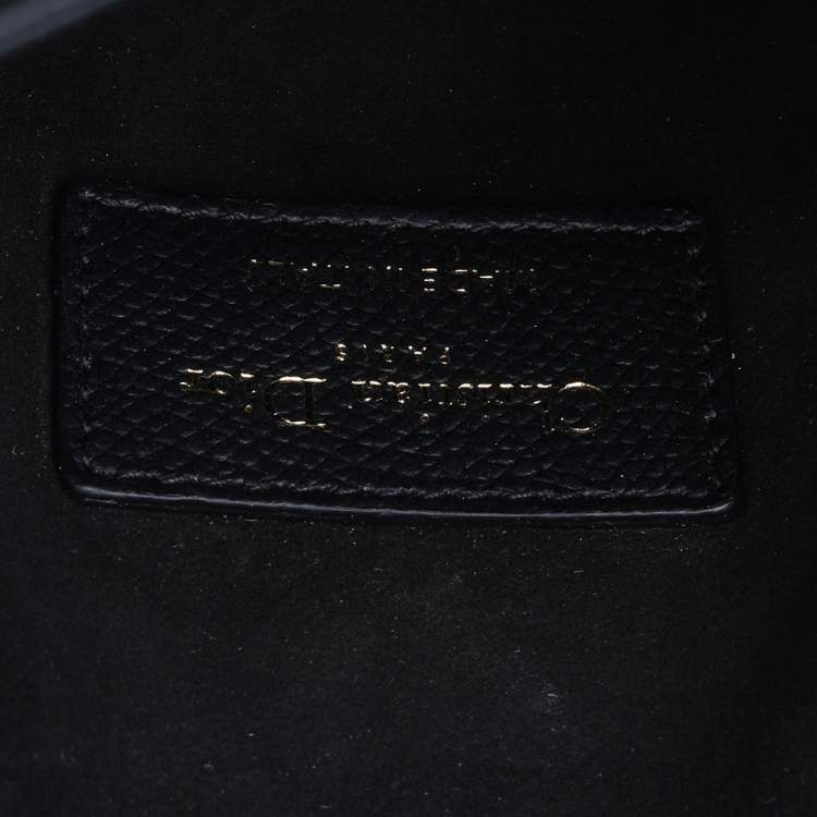Pre Owned Dior Black Leather Saddle Belt Bag