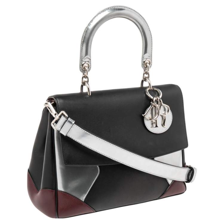 Pre Owned Dior Multicolor Leather Small Be Dior Flap Top Handle Bag