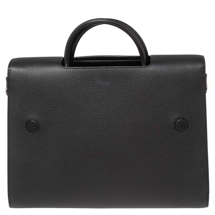Pre Owned Dior Black Leather Large Diorever Top Handle Bag