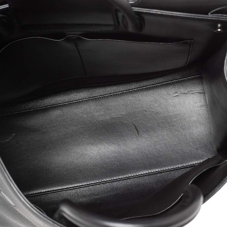 Pre Owned Dior Black Leather Large Diorever Top Handle Bag