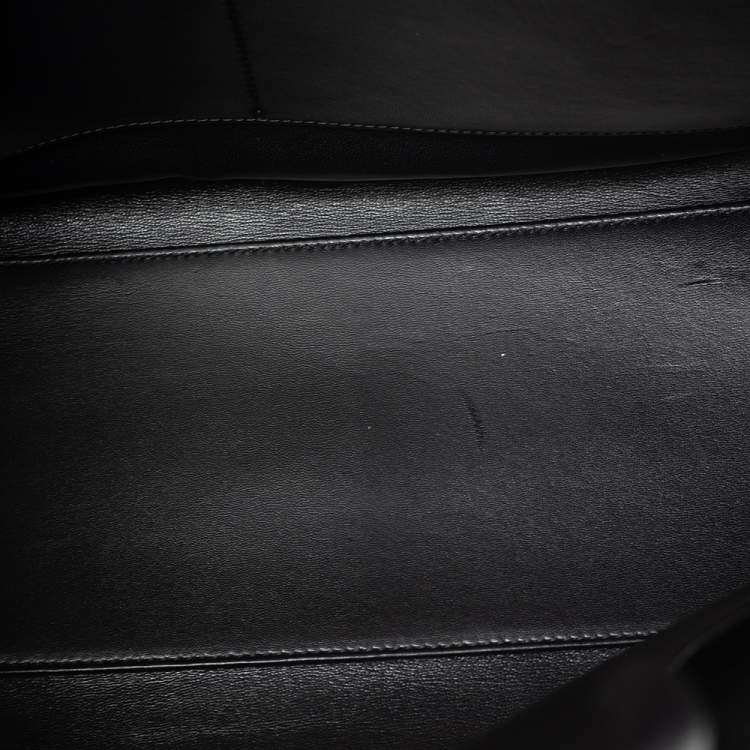 Pre Owned Dior Black Leather Large Diorever Top Handle Bag