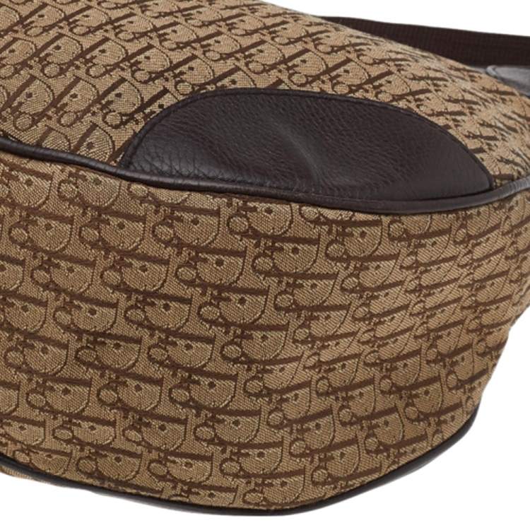 Pre Owned Dior Beige/Brown Diorissimo Canvas And Leather Oblique Hobo