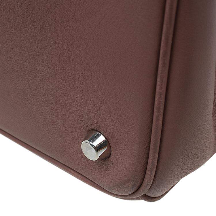 Pre Owned Dior Light Brown Leather Large Diorissimo Shopper Tote