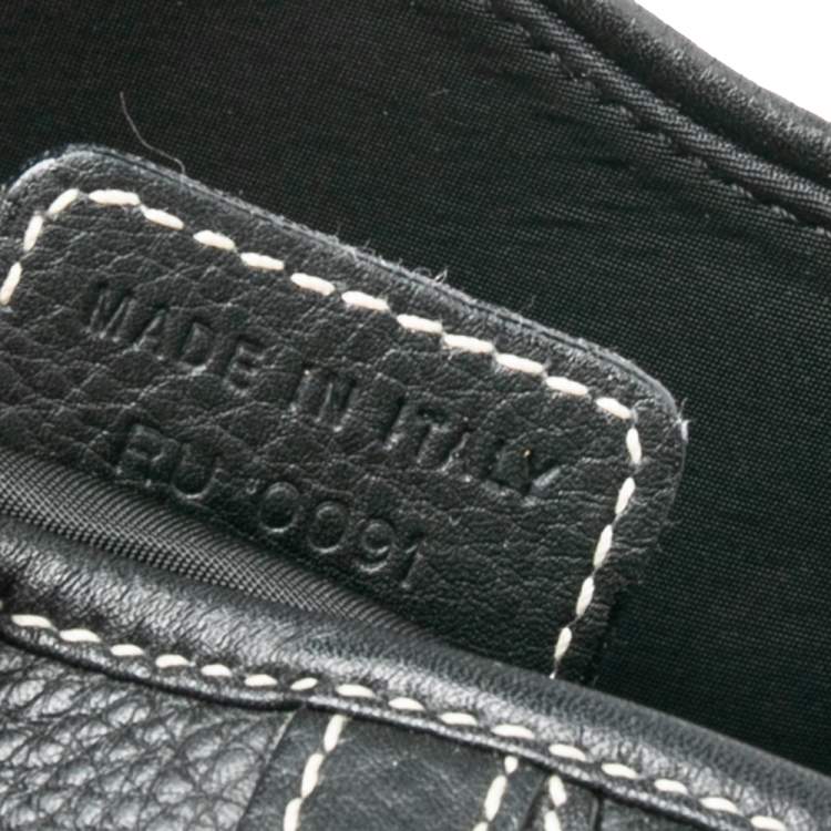 Pre Owned Dior Black Leather Saddle Bag