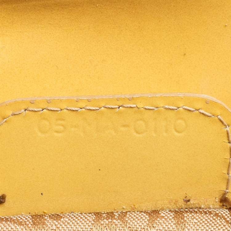 Pre Owned Dior Yellow Cannage Patent Leather Large Lady Dior Tote
