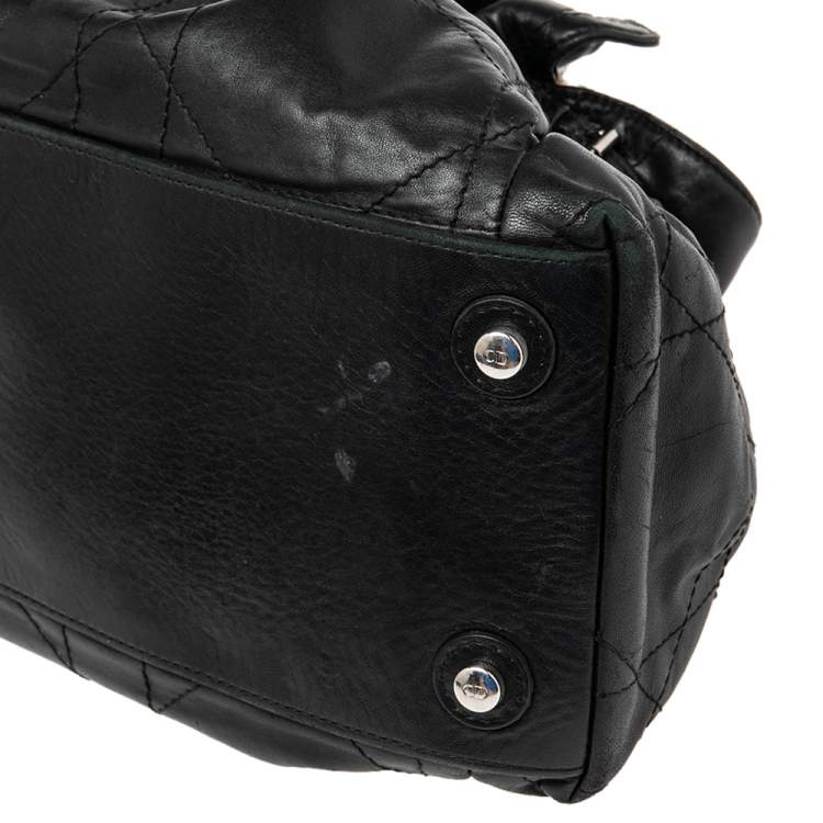 Pre Owned Dior Black Cannage Leather Le Trente Hobo