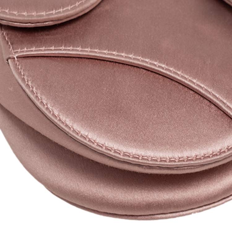 Pre Owned Dior Beige Satin Mini Saddle Bag