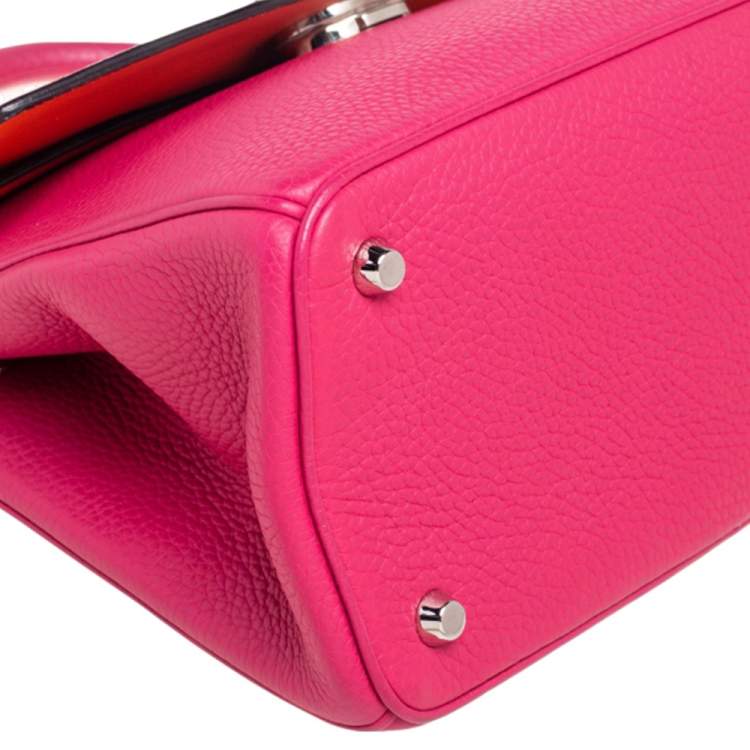 Pre Owned Dior Pink Leather Small Be Dior Flap Top Handle Bag