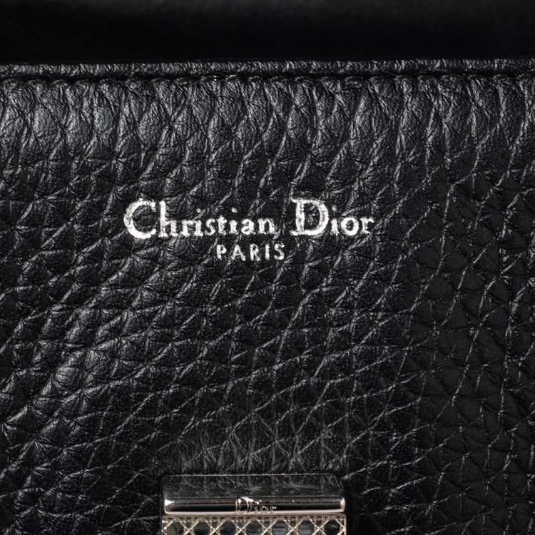 Pre Owned Dior Black Leather Large Diorever Top handle Bag