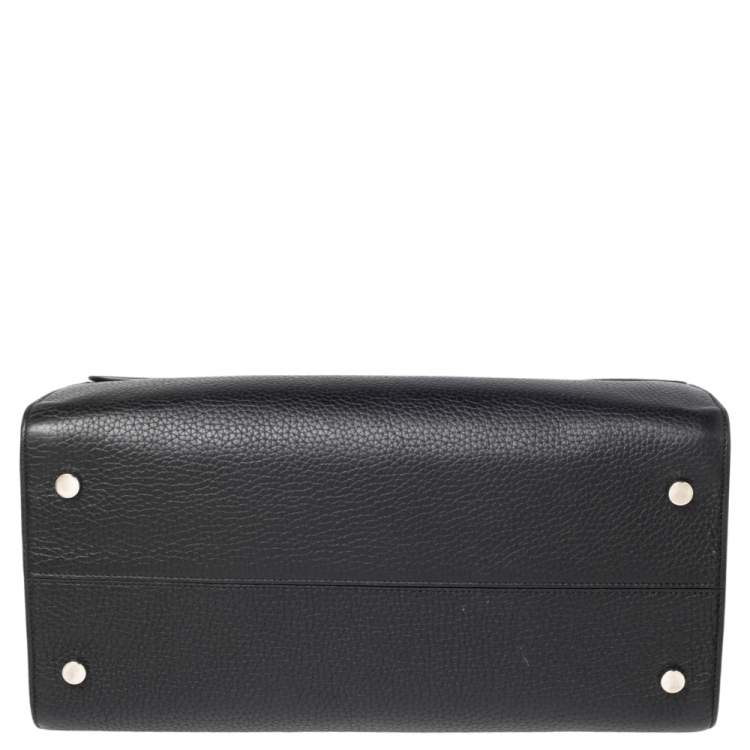Pre Owned Dior Black Leather Large Diorever Top handle Bag