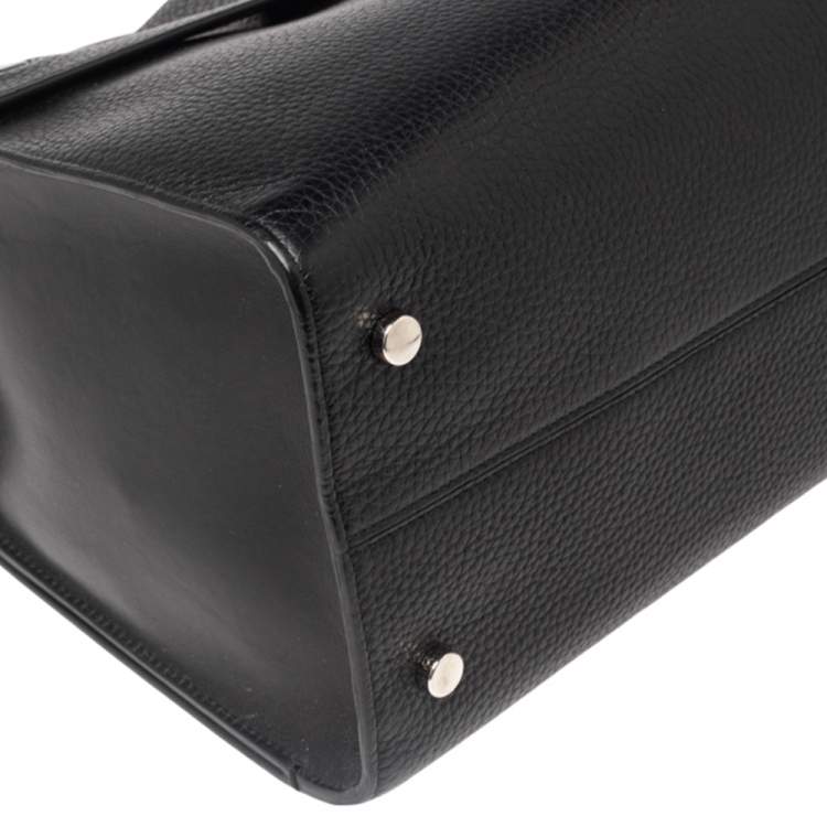 Pre Owned Dior Black Leather Large Diorever Top handle Bag