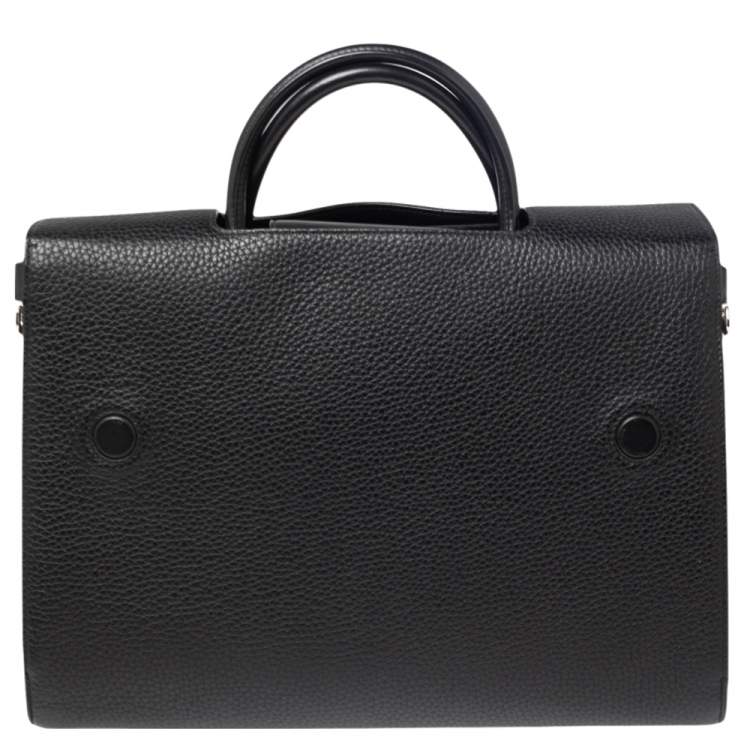 Pre Owned Dior Black Leather Large Diorever Top handle Bag