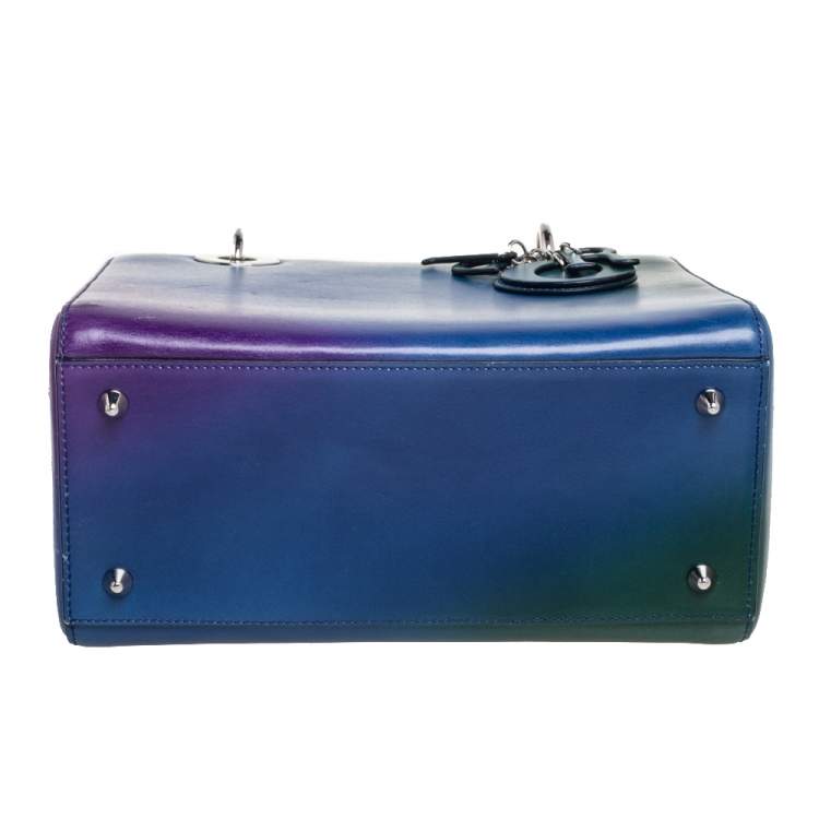 Pre Owned Dior Ombre Multicolor Leather Medium Lady Dior Tote