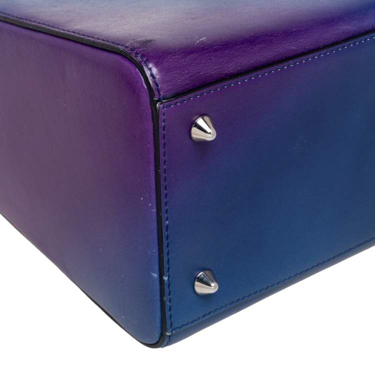 Pre Owned Dior Ombre Multicolor Leather Medium Lady Dior Tote