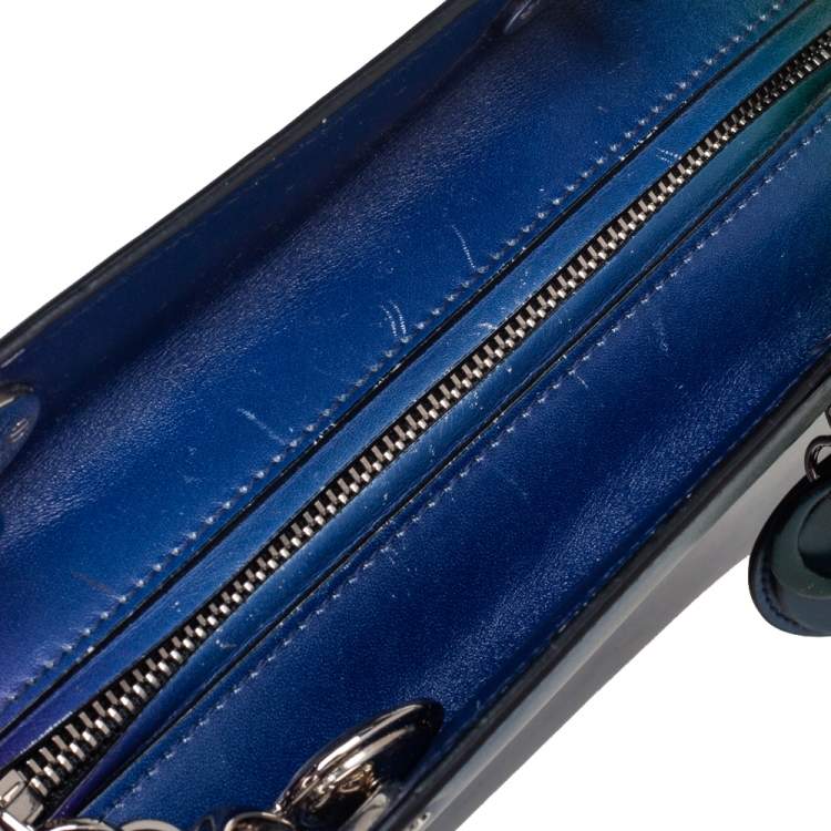 Pre Owned Dior Ombre Multicolor Leather Medium Lady Dior Tote