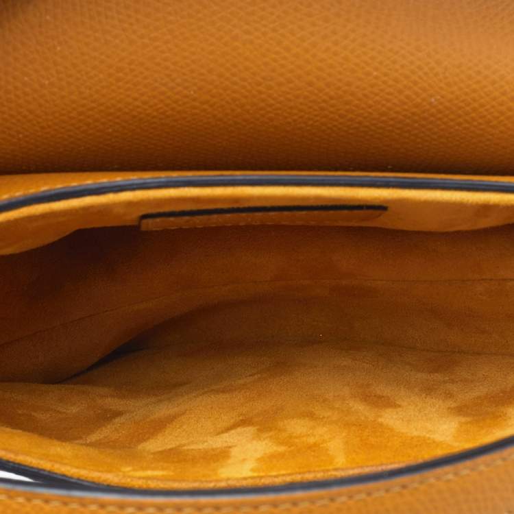 Pre Owned Dior Mustard Yellow Leather Saddle Bag