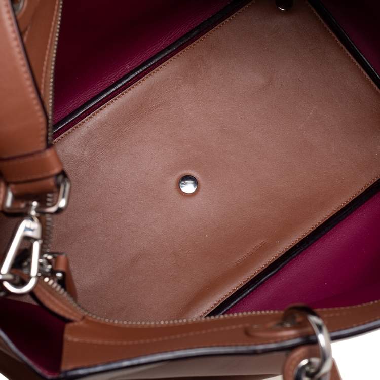 مملوكة مسبقًا Dior Brown Leather Medium Diorissimo Shopper Tote