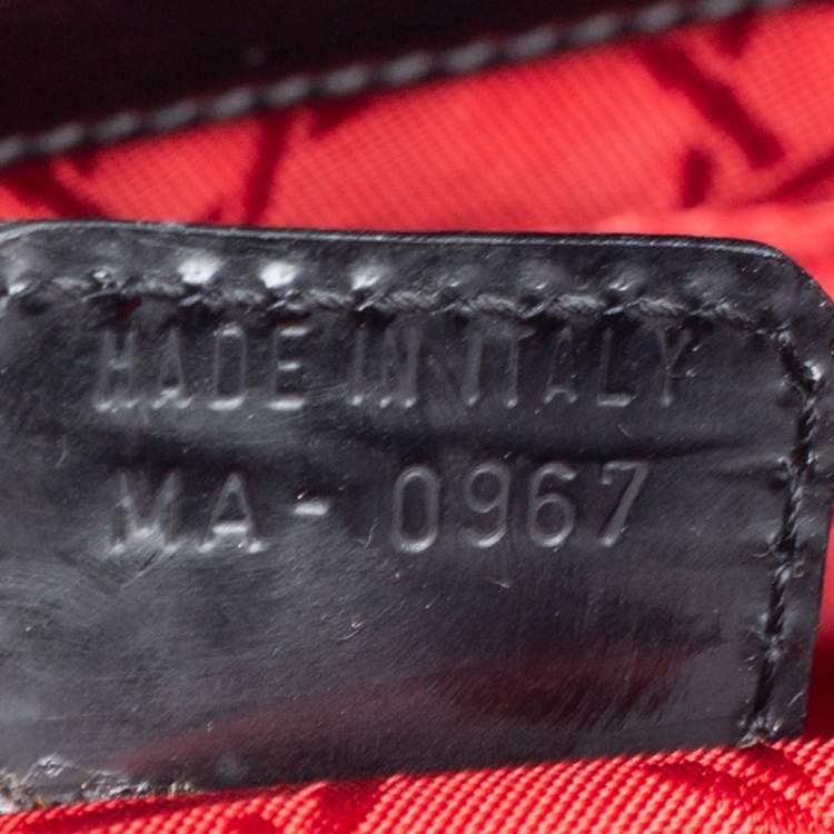 Pre Owned Dior Black Glossy Leather Vintage Frame Bag