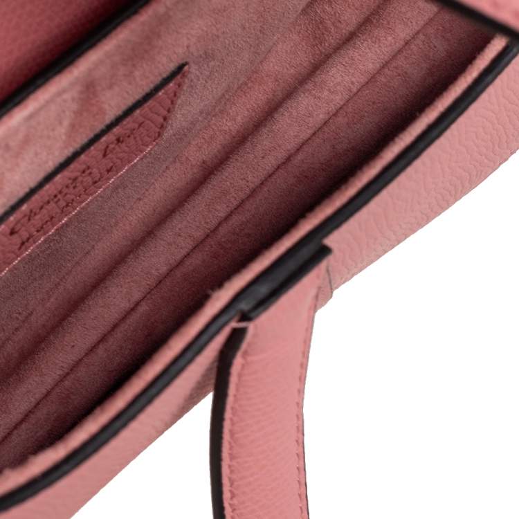 Pre Owned Dior Pink Leather Saddle Shoulder Bag