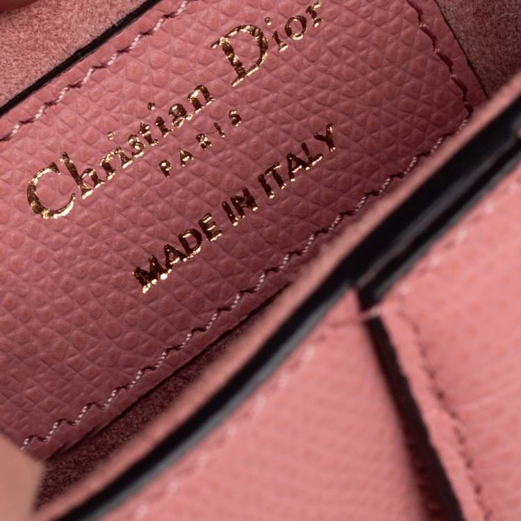 Pre Owned Dior Pink Leather Saddle Shoulder Bag