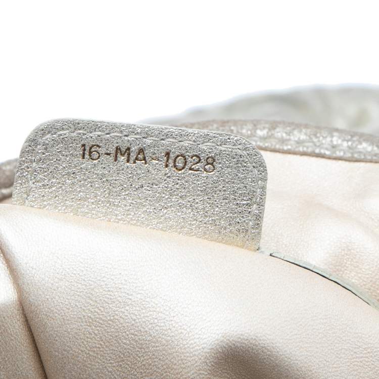 Pre Owned Dior Gold Quilted Cannage Leather Large Soft Lady Dior Hobo