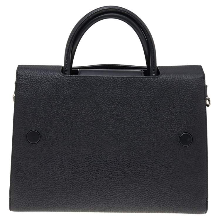 Pre Owned Dior Black Leather Medium Diorever Bag