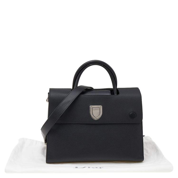 Pre Owned Dior Black Leather Medium Diorever Bag