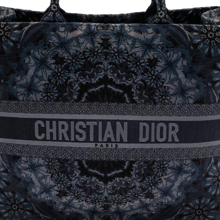 Pre Owned Dior Blue Kaleidiorscopic Canvas Book Tote