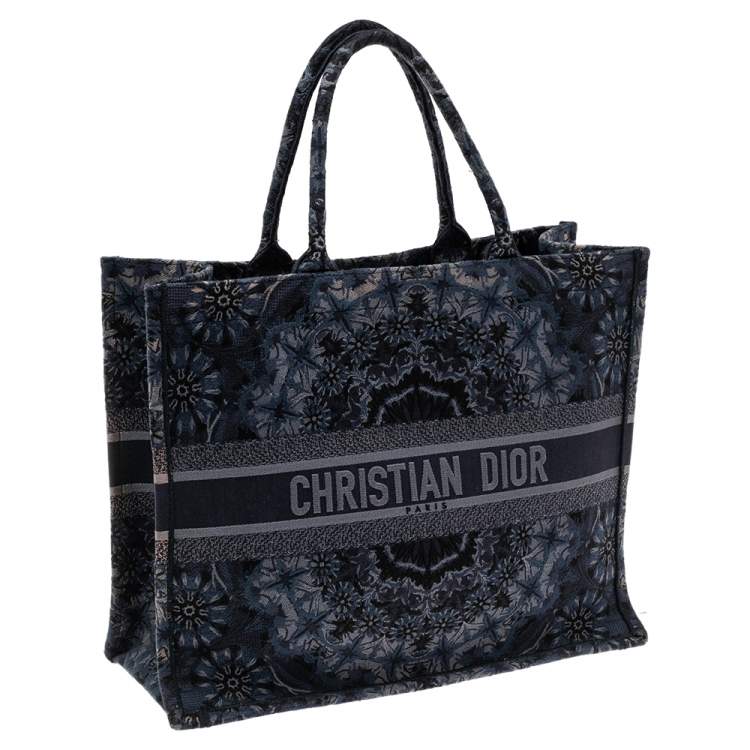 Pre Owned Dior Blue Kaleidiorscopic Canvas Book Tote