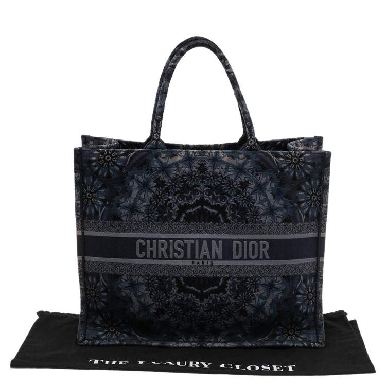 Pre Owned Dior Blue Kaleidiorscopic Canvas Book Tote