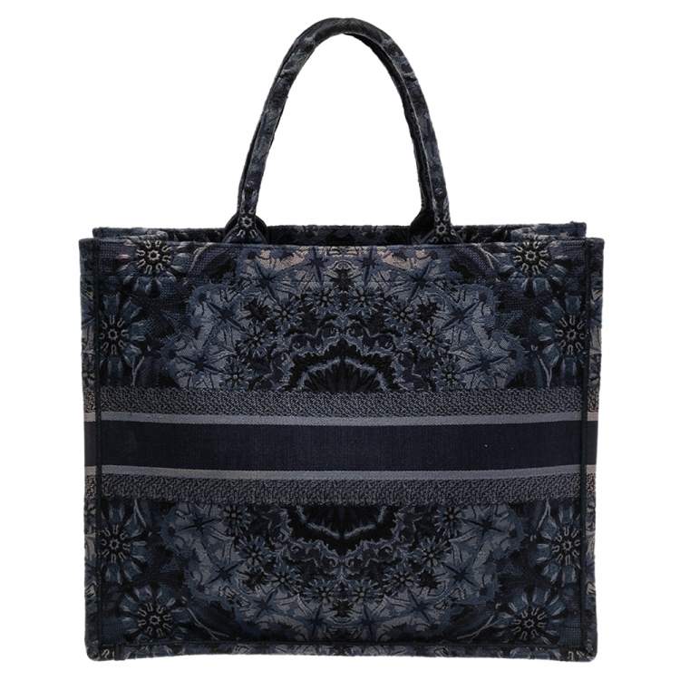Pre Owned Dior Blue Kaleidiorscopic Canvas Book Tote