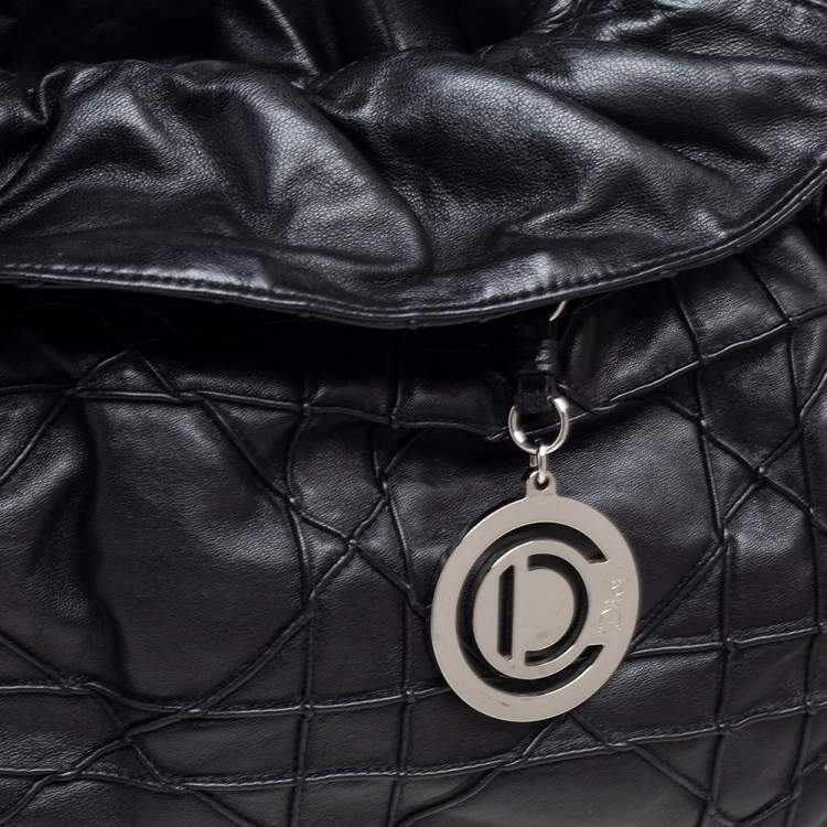 Pre Owned Dior Black Cannage Leather Le Trente Hobo