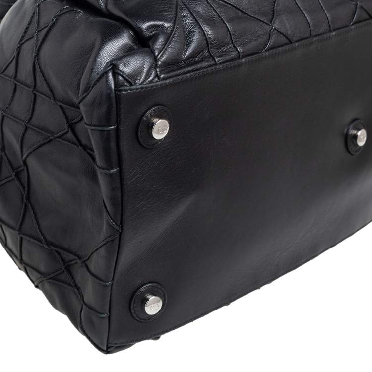 Pre Owned Dior Black Cannage Leather Le Trente Hobo