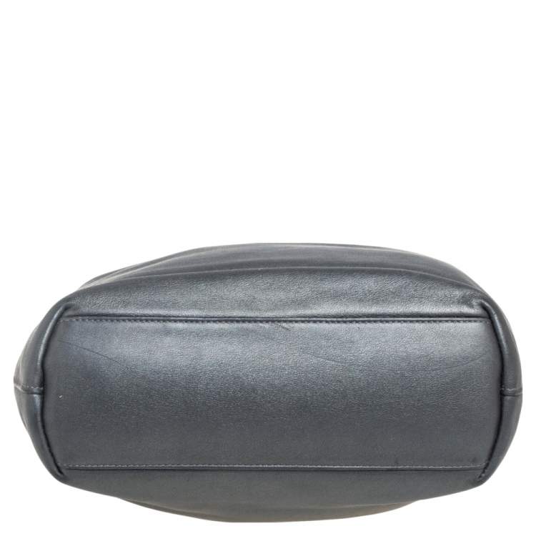 Pre Owned Dior Metallic Grey Leather Malice Hobo