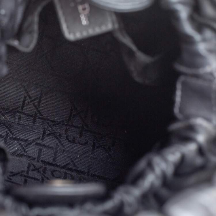 Pre Owned Dior Metallic Grey Leather Malice Hobo