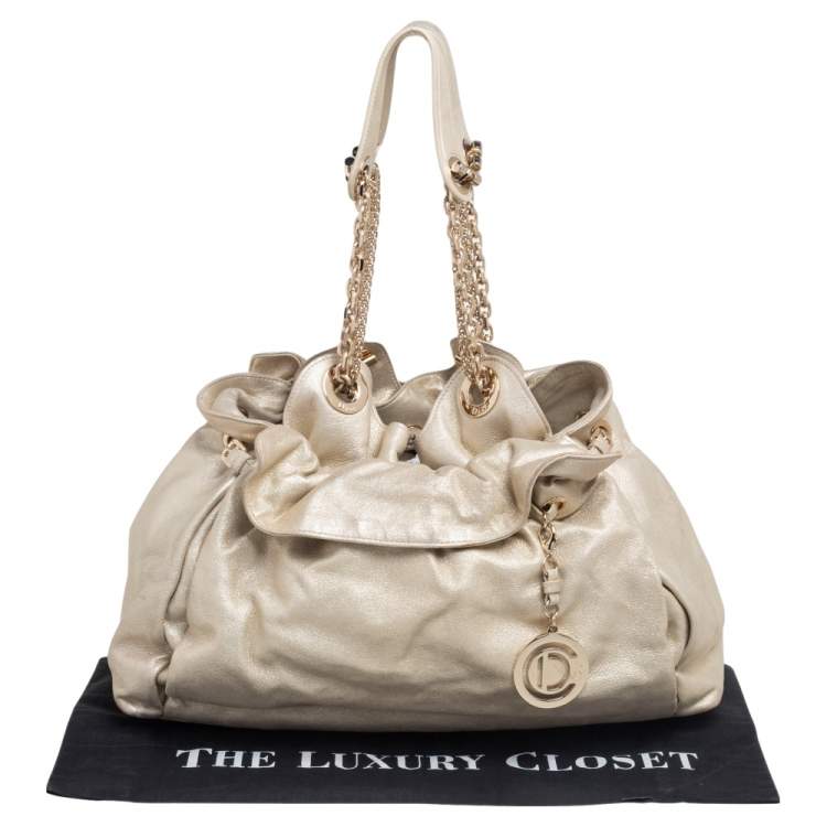 Pre Owned Dior Gold Leather Le Trente Hobo