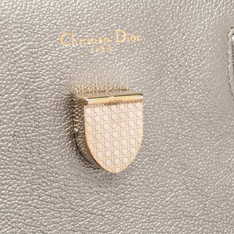 Pre Owned Dior Gold Leather Medium Diorever Tote