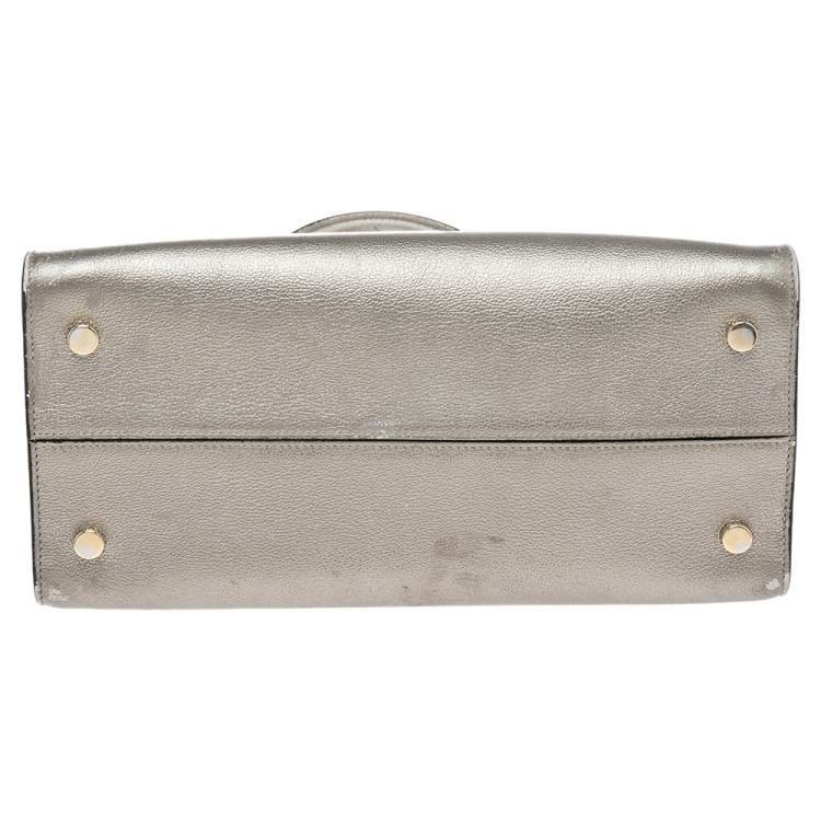 Pre Owned Dior Gold Leather Medium Diorever Tote