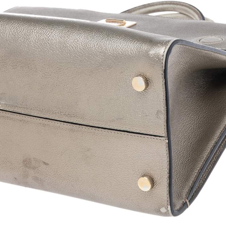 Pre Owned Dior Gold Leather Medium Diorever Tote
