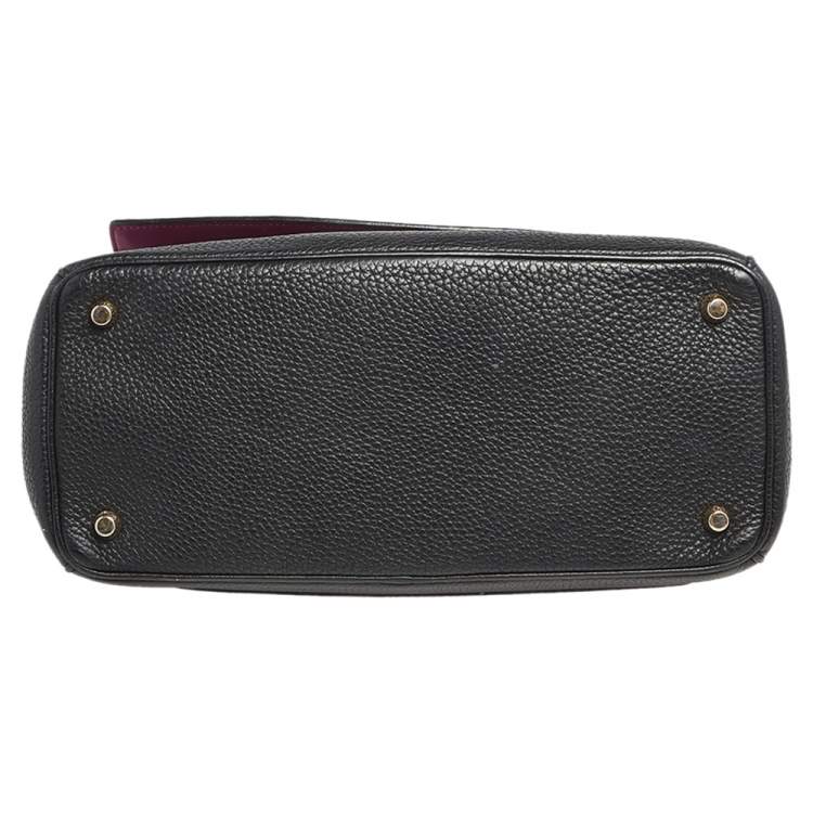 Pre Owned Dior Black Leather Medium Be Dior Flap Top Handle Bag