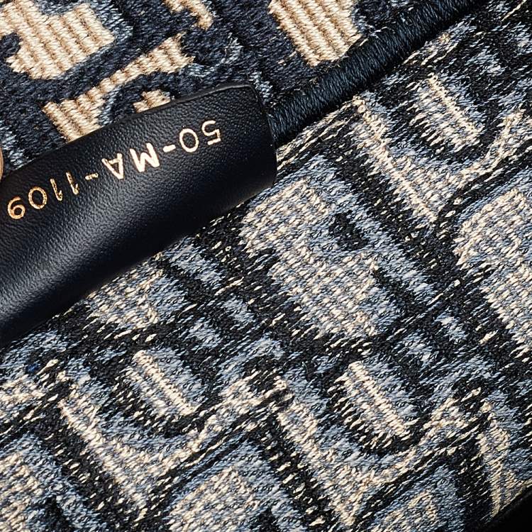 Pre Owned Dior Blue Oblique Canvas Book Tote