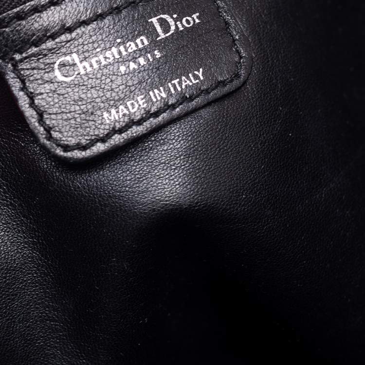 Pre Owned Dior Black Quilted Cannage Soft Leather Large Hobo